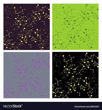 Set of background - dna strands coming out of a vector image