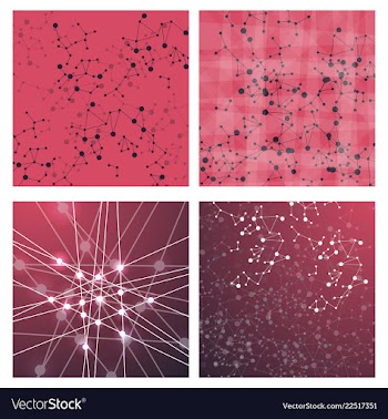Set of background - dna strands coming out of a vector image