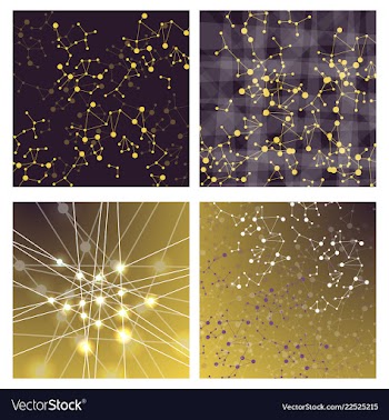 Set of background - dna strands coming out of a vector image