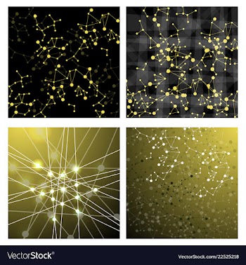 Set of background - dna strands coming out of a vector image