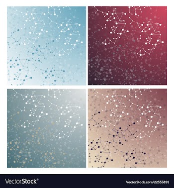 Set of background - dna strands coming out of a vector image