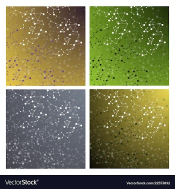 Set of background - dna strands coming out of a vector image