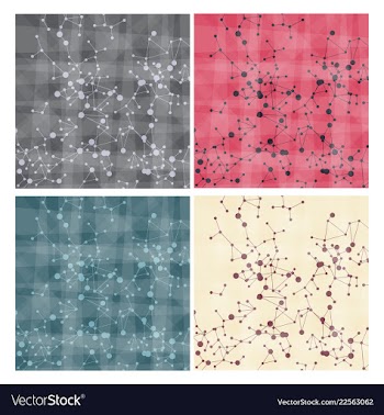 Set of background - dna strands coming out of a vector image
