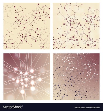 Set of background - dna strands coming out of a vector image