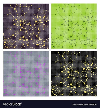 Set of background - dna strands coming out of a vector image