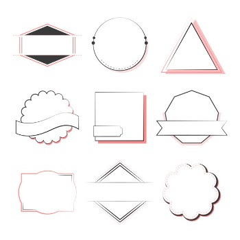Set of badges and emblems vector