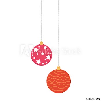 set of balls christmas hanging design
