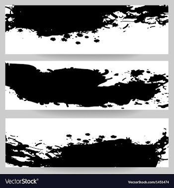 Set of banners with paint splash vector image