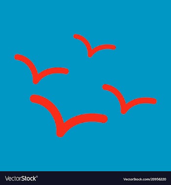 Set of beautiful seagulls in a flat style vector image