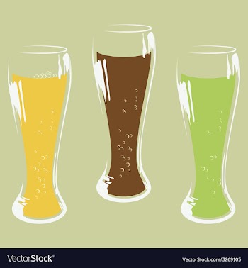 Set of beer glass vector image