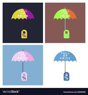 Set of big sale banner ribbon vector image