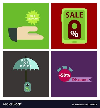 Set of big sale banner ribbon vector image