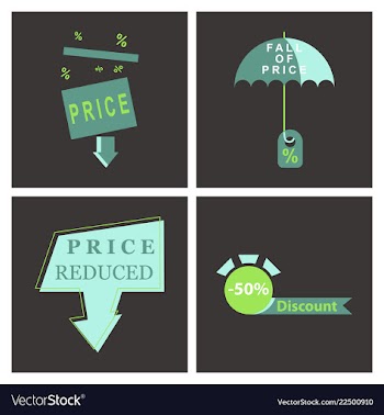 Set of big sale banner ribbon vector image