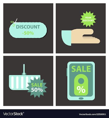 Set of big sale banner ribbon vector image