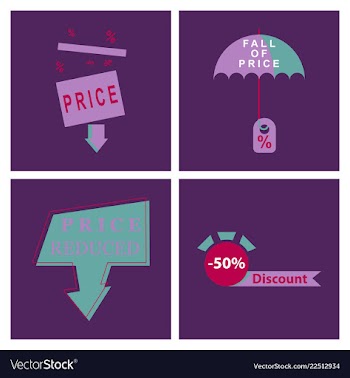 Set of big sale banner ribbon vector image