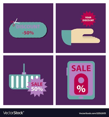 Set of big sale banner ribbon vector image