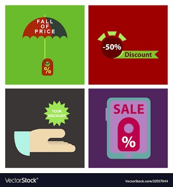 Set of big sale banner ribbon vector image