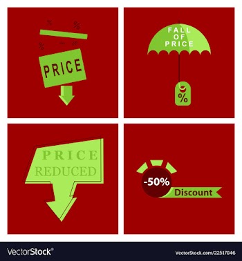 Set of big sale banner ribbon vector image