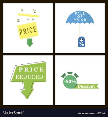 Set of big sale banner ribbon vector image