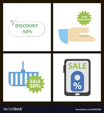 Set of big sale banner ribbon vector image