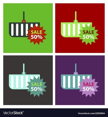 Set of big sale banner ribbon vector image