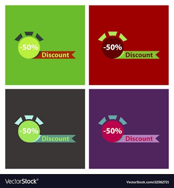Set of big sale banner ribbon vector image