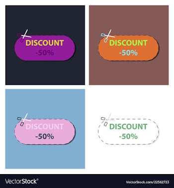 Set of big sale banner ribbon vector image