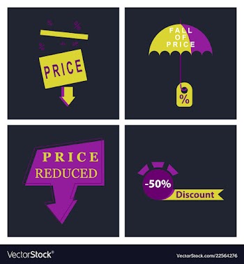 Set of big sale banner ribbon vector image