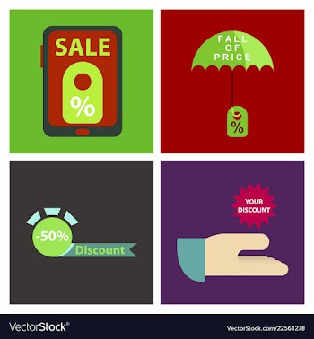Set of big sale banner ribbon vector image