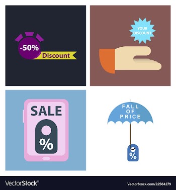 Set of big sale banner ribbon vector image