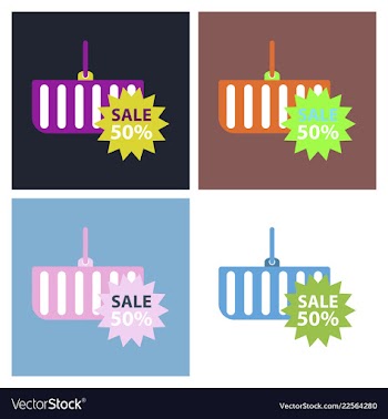 Set of big sale banner ribbon vector image