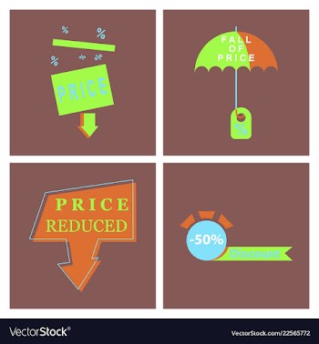 Set of big sale banner ribbon vector image