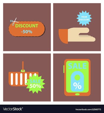 Set of big sale banner ribbon vector image