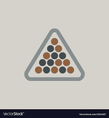 Set of billiard balls in triangle vector image