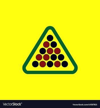 Set of billiard balls in triangle vector image
