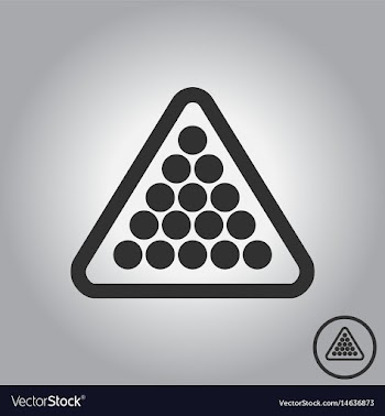 Set of billiard balls in triangle vector image