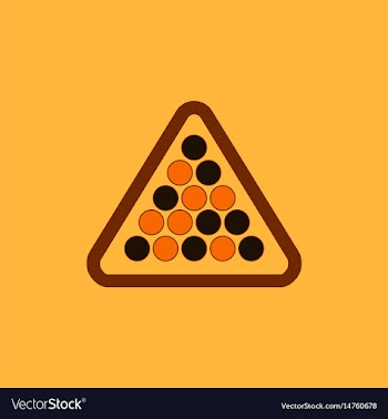 Set of billiard balls in triangle vector image