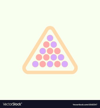 Set of billiard balls in triangle vector image
