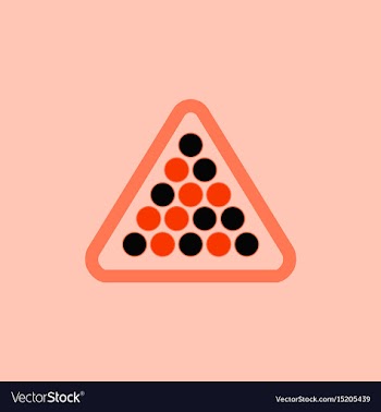 Set of billiard balls in triangle vector image