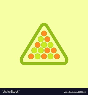 Set of billiard balls in triangle vector image