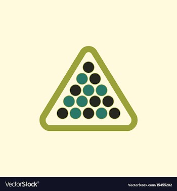Set of billiard balls in triangle vector image