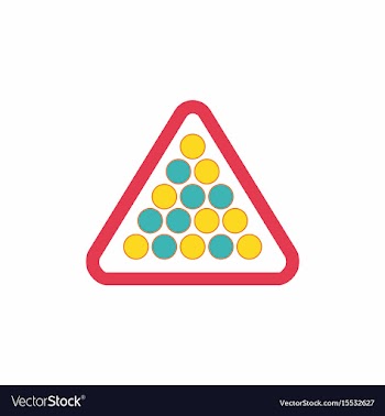 Set of billiard balls in triangle vector image