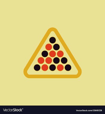 Set of billiard balls in triangle vector image