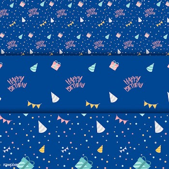Set of birthday pattern vectors | Free stock vector - 508616