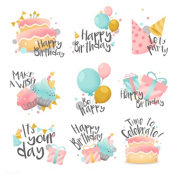 Set of birthday wishes design vector | Free stock vector - 508553