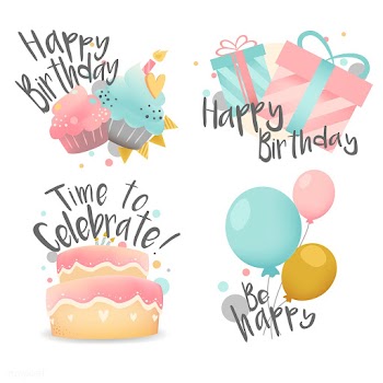 Set of birthday wishes design vector | Free stock vector - 508556