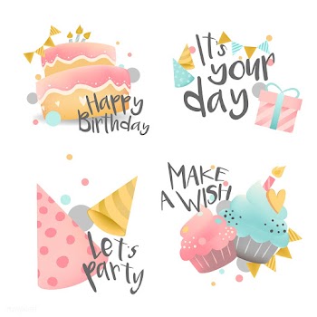 Set of birthday wishes design vector | Free stock vector - 508561