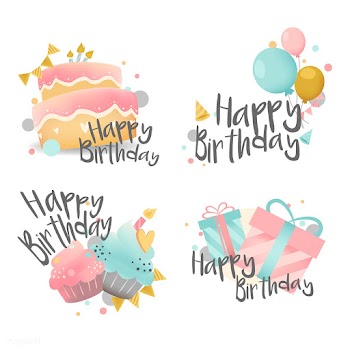 Set of birthday wishes design vector | Free stock vector - 508562