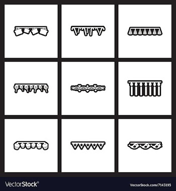 Set of black and white icons Garlands vector image