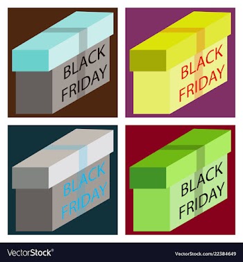 Set of black friday sale banner isometric image vector image